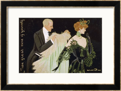 Gentleman Helps A Lady With Her Shawl by Evans Pricing Limited Edition Print image