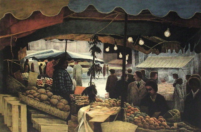 Paris, Market Late Afternoon by Harold Altman Pricing Limited Edition Print image