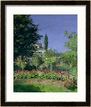 Flowering Garden At Sainte-Adresse, Circa 1866 by Claude Monet Pricing Limited Edition Print image