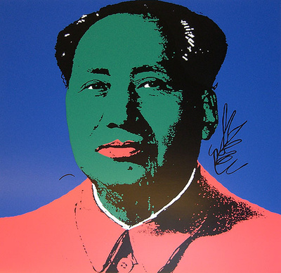 Mao Tse-Tung Kopf Grün-Rot by Andy Warhol Pricing Limited Edition Print image