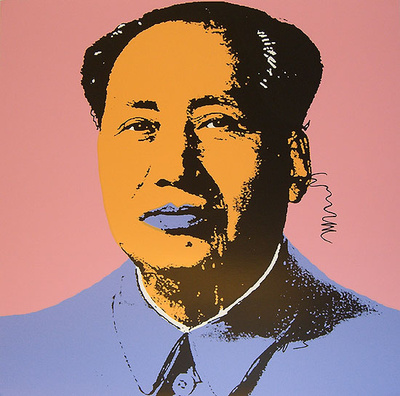 Mao Tse-Tung Kopf Orange-Lila by Andy Warhol Pricing Limited Edition Print image