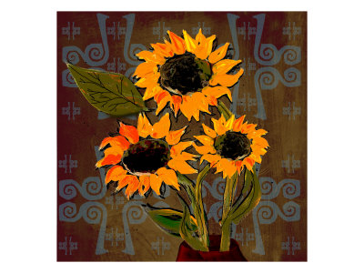 Three Sunflowers I by Miguel Paredes Pricing Limited Edition Print image