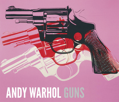 Gun, C. 1981-82 (Black, White, Red On Pink) by Andy Warhol Pricing Limited Edition Print image