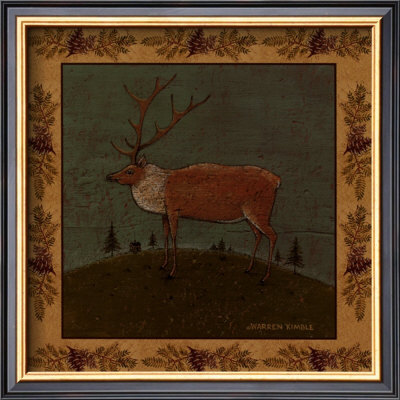 Folk Elk by Warren Kimble Pricing Limited Edition Print image