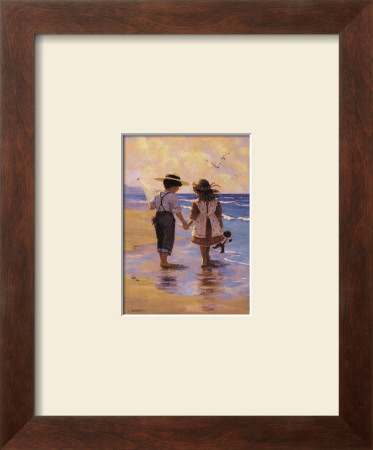 Holding Hands At The Beach by Christa Kieffer Pricing Limited Edition Print image