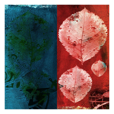 Red & Blue Leaves No. 1 by Miguel Paredes Pricing Limited Edition Print image
