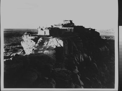 Walpi, Arizona, 1941, Ancient Ruins Of Native American Adobe Brick Dwellings Atop Cliffs by Ansel Adams Pricing Limited Edition Print image