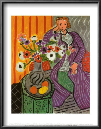 Purple Robe And Anemones 1937 by Henri Matisse Pricing Limited Edition Print image
