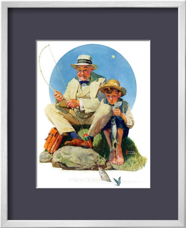 Catching The Big One, August 3,1929 by Norman Rockwell Pricing Limited Edition Print image