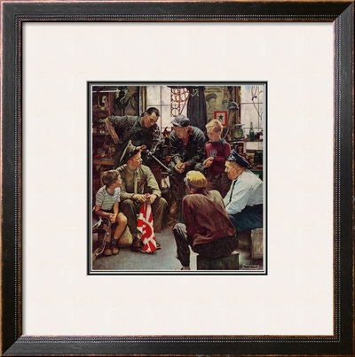 Homecoming Marine, October 13,1945 by Norman Rockwell Pricing Limited Edition Print image