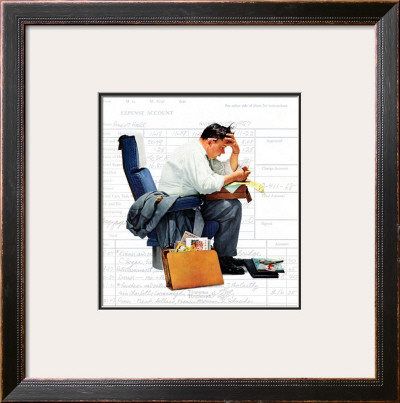 Balancing The Expense Account, November 30,1957 by Norman Rockwell Pricing Limited Edition Print image