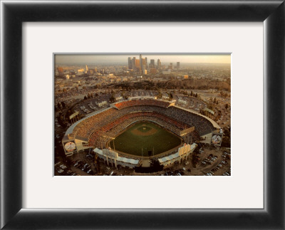 Dodger Stadium - La Skyline At Dusk by Mike Smith Pricing Limited Edition Print image