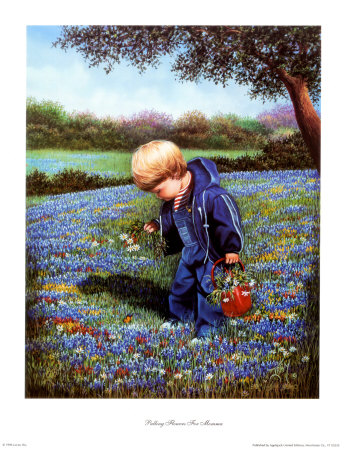 Pulling Flowers For Momma by Lovita Irby Pricing Limited Edition Print image
