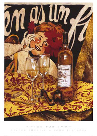 Wine For Two by Viktor Shvaiko Pricing Limited Edition Print image