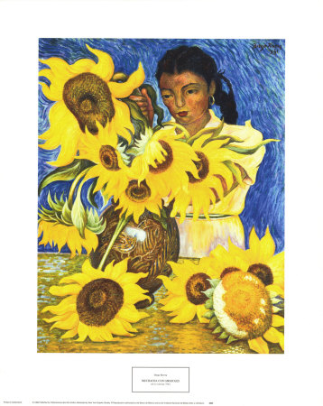 Muchacha Con Girasoles by Diego Rivera Pricing Limited Edition Print image