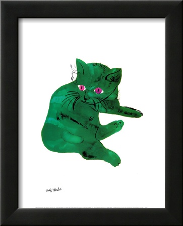 Untitled (Green Cat), C. 1956 by Andy Warhol Pricing Limited Edition Print image