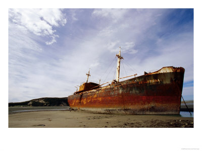 Rusting Hulk Of Desdemona Shipwreck Under Patagonian Skies, Cape San Pablo, Argentina by Michael Taylor Pricing Limited Edition Print image