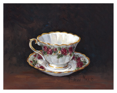 Rose Bouquet Teacup by Barbara Mock Pricing Limited Edition Print image