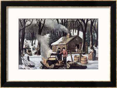 Maple Sugaring by Currier & Ives Pricing Limited Edition Print image