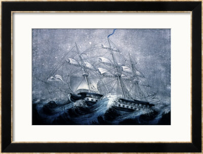 A Squall Off Cape Horn by Currier & Ives Pricing Limited Edition Print image