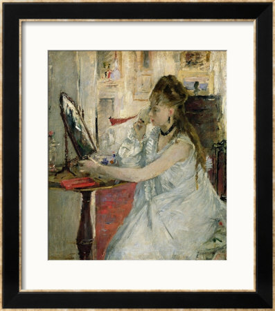 Young Woman Powdering Her Face, 1877 by Berthe Morisot Pricing Limited Edition Print image
