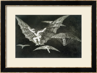 A Way Of Flying, Plate 13 Of Proverbs, 1819-23, Published 1864 by Francisco De Goya Pricing Limited Edition Print image