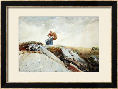 Down The Cliff, 1883 by Winslow Homer Pricing Limited Edition Print image