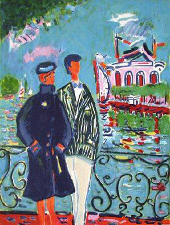 Couple À Enghien by Jean-Claude Picot Pricing Limited Edition Print image