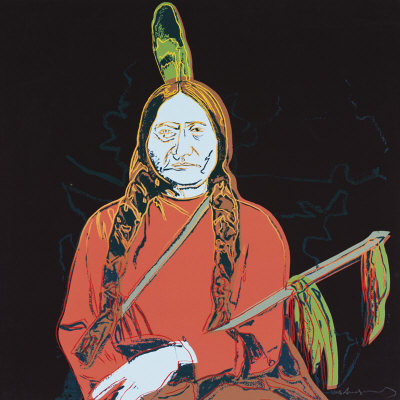 Cowboys & Indians: Sitting Bull, C.1986 by Andy Warhol Pricing Limited Edition Print image