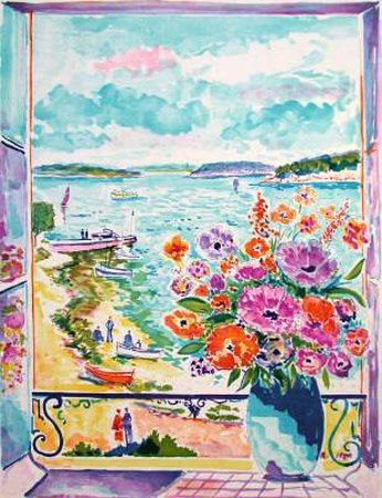 Fenêtre Ouverte Sur La Rivière D'auray by Jean-Claude Picot Pricing Limited Edition Print image