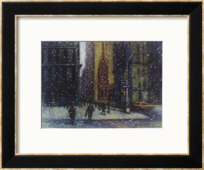Wall Street Blizzard, New York City by Patti Mollica Pricing Limited Edition Print image
