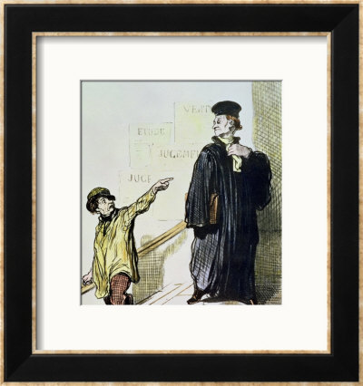 An Unsatisfied Client, From The Series Les Gens De Justice, Circa 1846 by Honore Daumier Pricing Limited Edition Print image