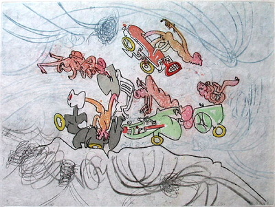 Les Oh! Tomobiles 09 by Roberto Matta Pricing Limited Edition Print image
