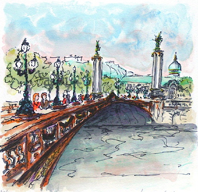 Paris, Le Pont Alexandre Iii by Urbain Huchet Pricing Limited Edition Print image