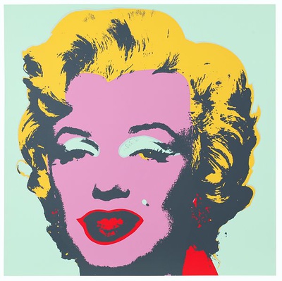 Marilyn Kopf Flieder-Grau-Gelb by Andy Warhol Pricing Limited Edition Print image