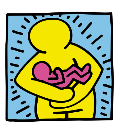 Pop Shop (Mother And Baby) by Keith Haring Pricing Limited Edition Print image