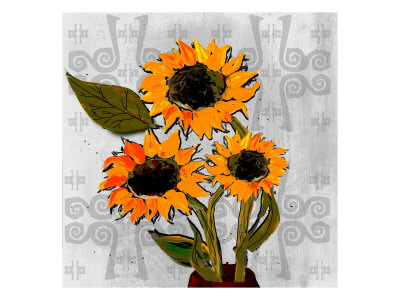 Three Sunflowers Iv by Miguel Paredes Pricing Limited Edition Print image