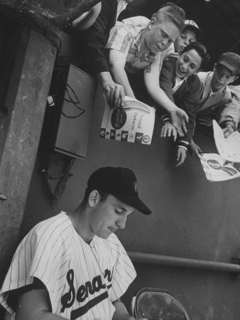 Harmon Killebrew Of The Washington Senators Signing Autographs For Admirers by Hank Walker Pricing Limited Edition Print image