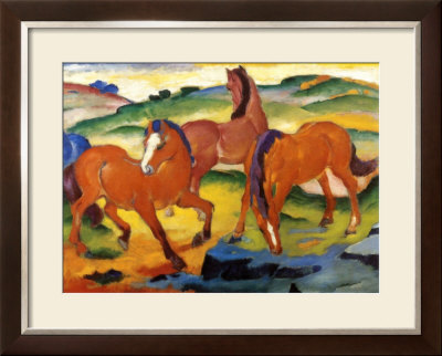 The Large Red Horses, 1911 by Franz Marc Pricing Limited Edition Print image