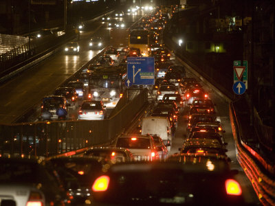 A Traffic Jam In The Center Of Naples During Evening Rush Hour by Robert Clark Pricing Limited Edition Print image