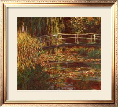 Water Lily Pond, Harmonie Rose by Claude Monet Pricing Limited Edition Print image
