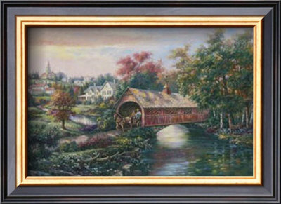 Pheasant River Bridge by Carl Valente Pricing Limited Edition Print image
