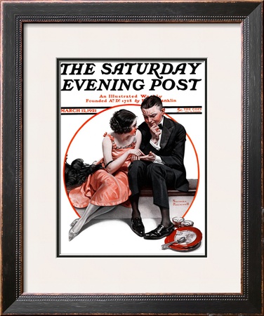 Palm Reader Or Fortuneteller Saturday Evening Post Cover, March 12,1921 by Norman Rockwell Pricing Limited Edition Print image