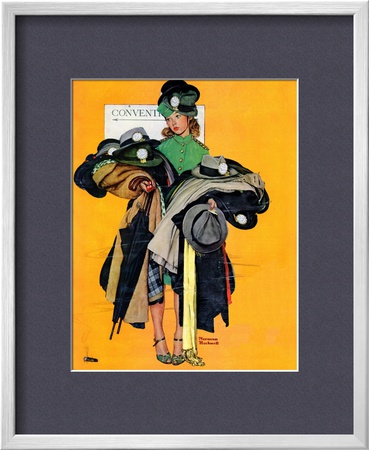 Hatcheck Girl, May 3,1941 by Norman Rockwell Pricing Limited Edition Print image