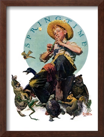 Springtime, 1927, April 16,1927 by Norman Rockwell Pricing Limited Edition Print image