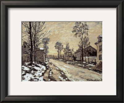 Road At Louveciennes, Melting Snow, Sunset by Claude Monet Pricing Limited Edition Print image