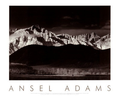 Winter Sunrise, Sierra Nevada, From Lone Pine, 1944 by Ansel Adams Pricing Limited Edition Print image