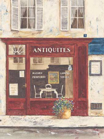 Parisian Shops, Antiquities by David Nichols Pricing Limited Edition Print image