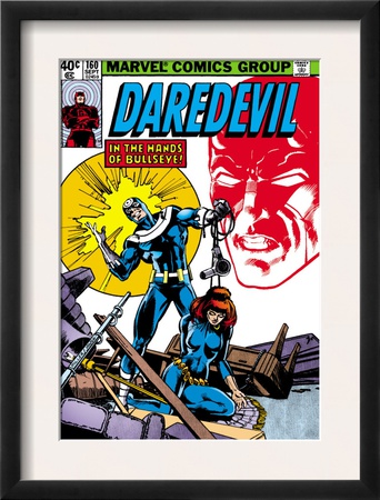 Daredevil #160 Cover: Bullseye, Black Widow And Daredevil Charging by Frank Miller Pricing Limited Edition Print image
