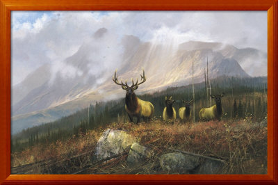 Bookcliffs Elk I I by Michael Coleman Pricing Limited Edition Print image